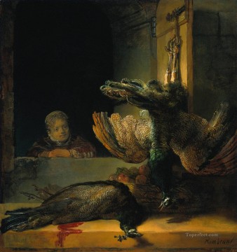 レンブラント・ファン・レイン Painting - 死んだ孔雀 レンブラント